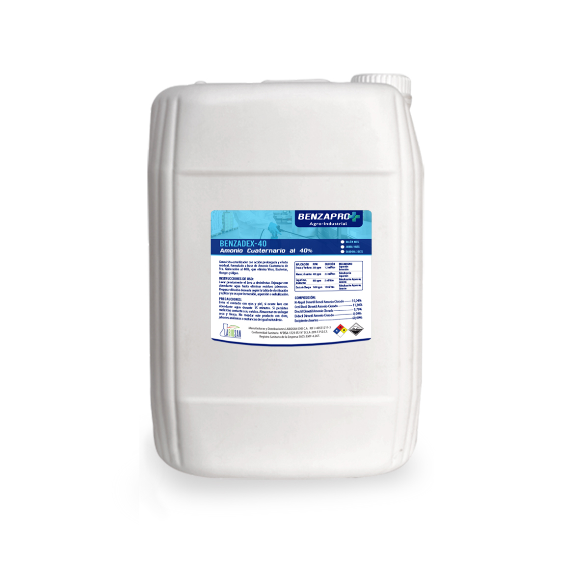 BENZADEX-40 AMONIO CUATERNARIO AL 40%